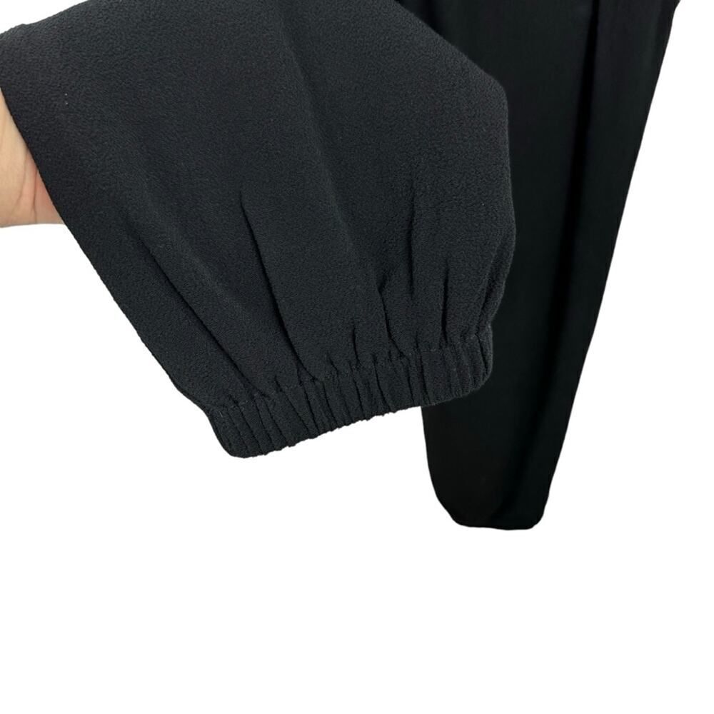 J. Crew Asymmetrical Zip Jumpsuit Black Jogger Ankle Elastic Waist Sleeveless 4P - Picture 10 of 16
